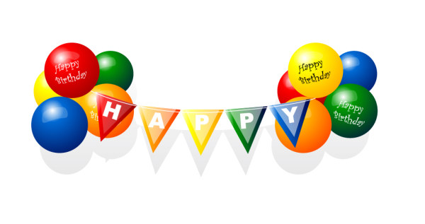 Happy Birthday Balloon Vector material. File Format:.ai