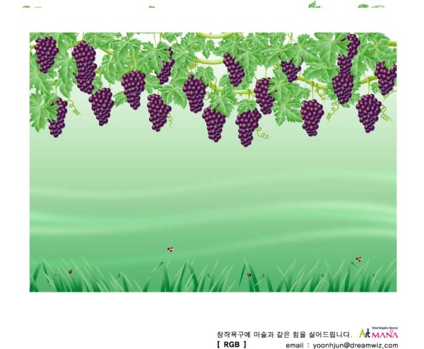 葡萄藤矢量素材