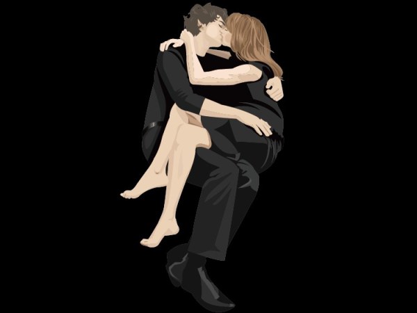 接吻 kiss 矢量素材