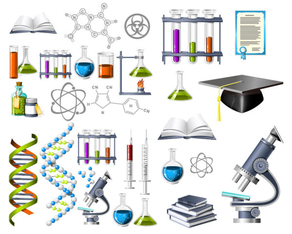 生物化学主题图标矢量素材