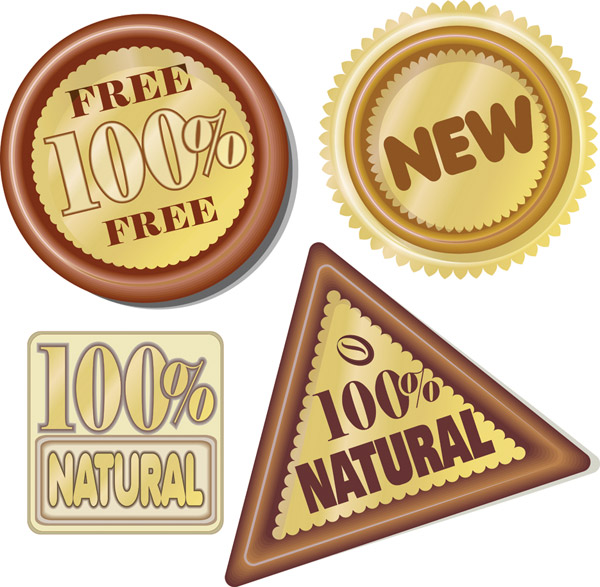 百分百natural图标矢量素材