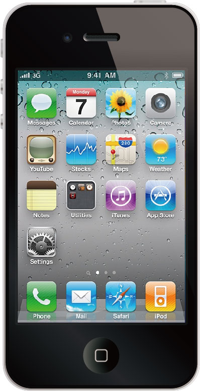 iphone 4 矢量素材