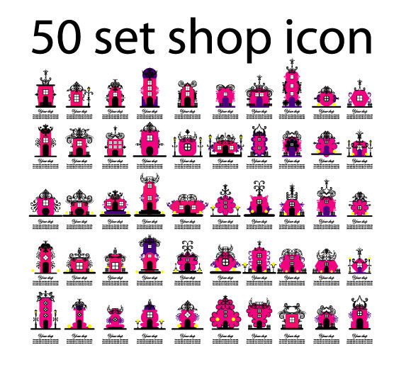 50种店面图标矢量素材