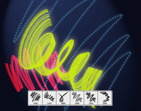 高清晰霓虹梦幻虚点PS笔刷