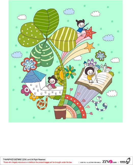 韩国可爱矢量素材