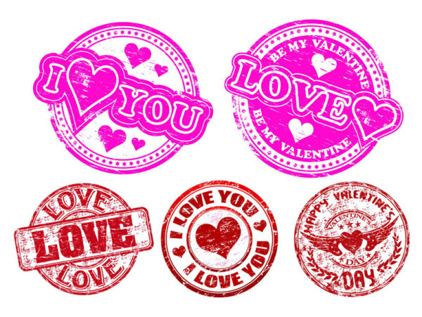 LOVE徽章矢量素材