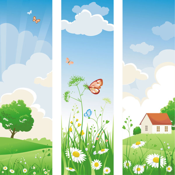 春意盎然的banner02——矢量素材