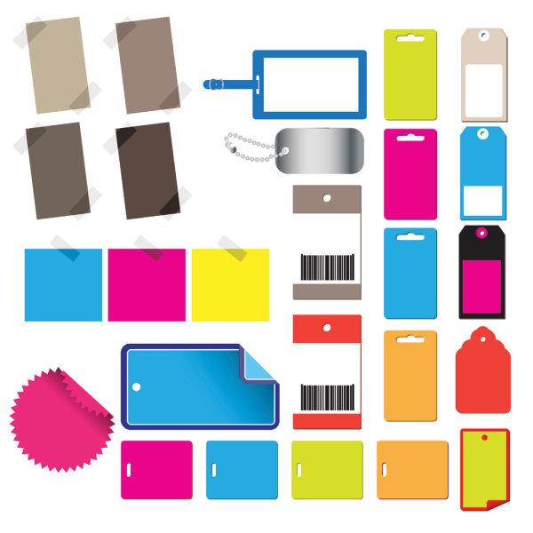 Cute labels and badges - Vector