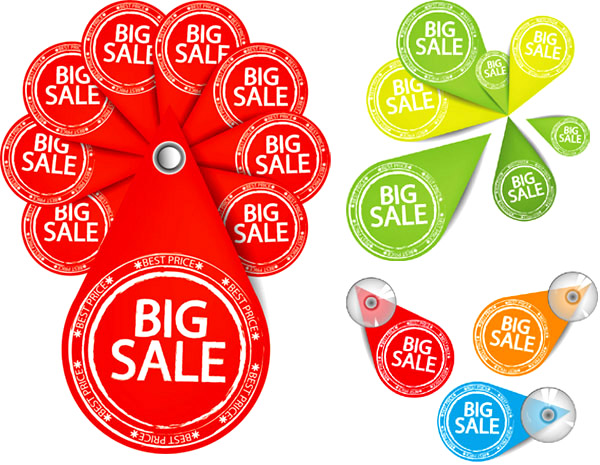Personalized sales tag vector material