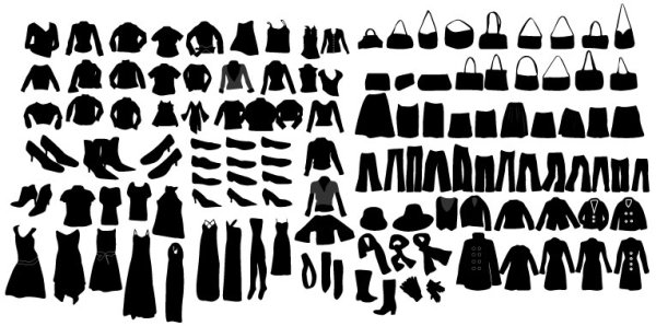 Clothing silhouette 02 - vector