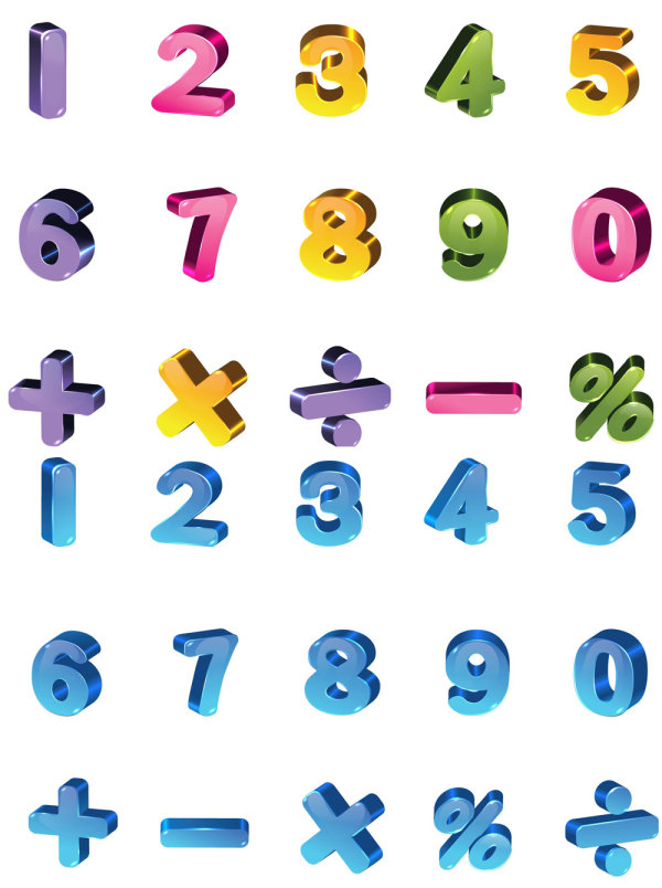 立体创意数字——矢量素材