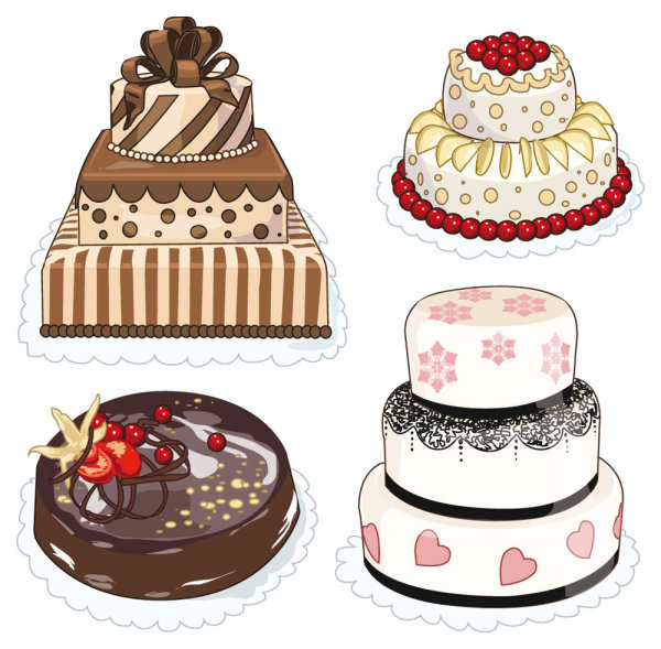 Cartoon pastries 03 - vector material