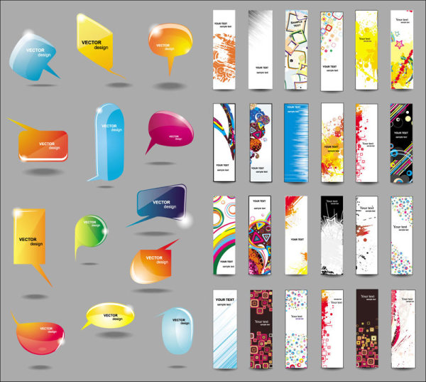 Gorgeous banner 02 - vector material