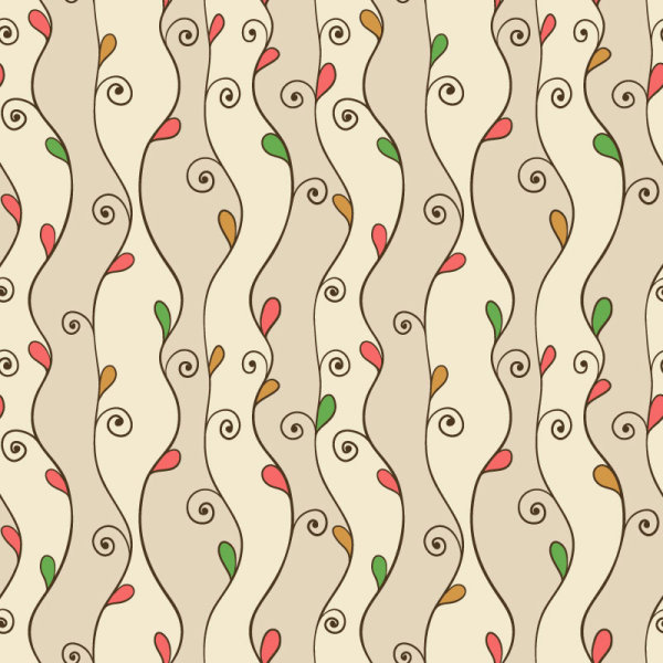 Cartoon pattern background 05 - vector material
