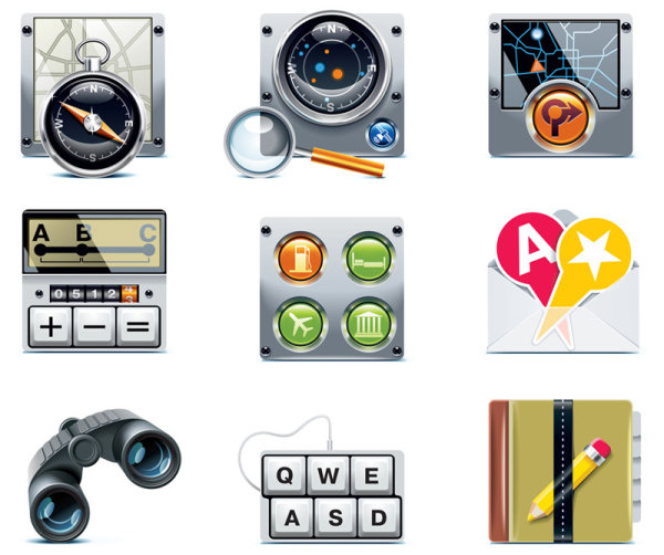 Navigation icon 02 - vector material
