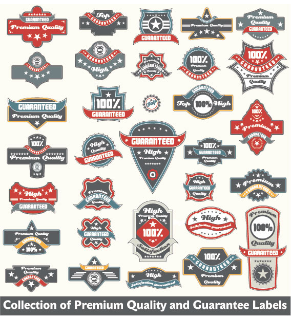 European-style label stickers 03 - vector material