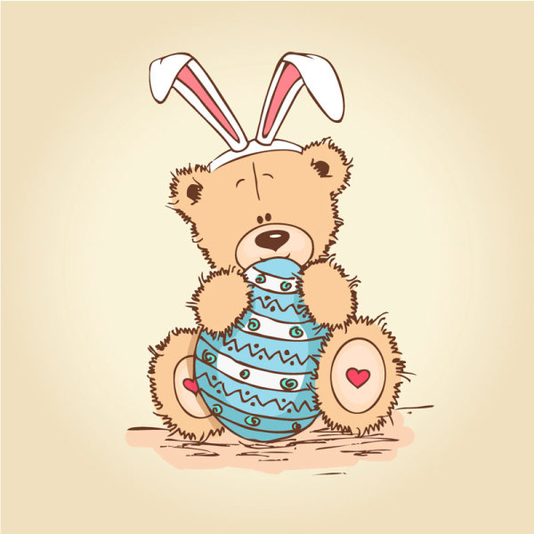 卡Cartoon Bear 04 - vector material