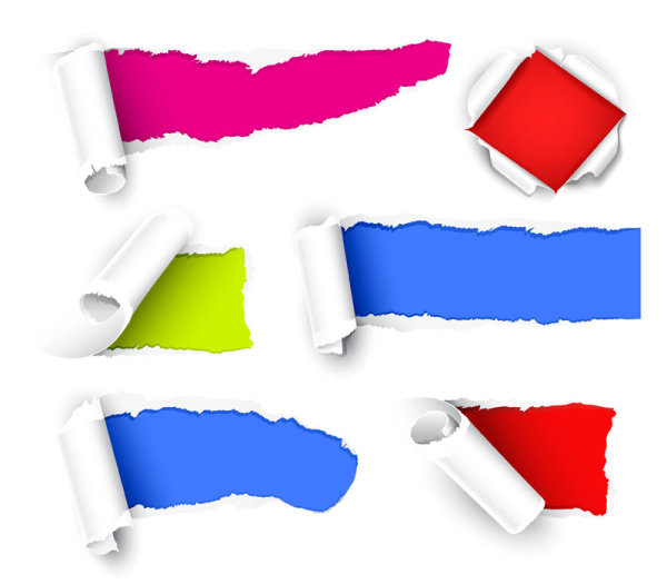 Colored stickers 02 - vector material
