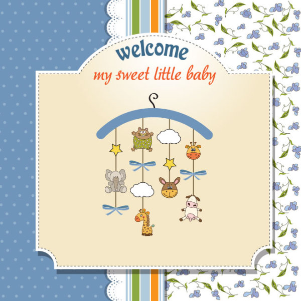 卡Cartoon toys card 01 - vector material