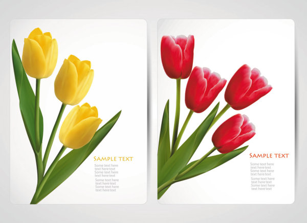 Beautiful flowers banner 07 - vector material