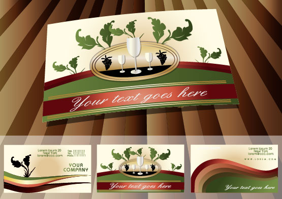 Colorful card design 06 - vector material