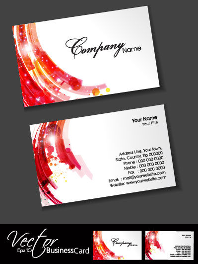 Colorful card design 09 - vector material