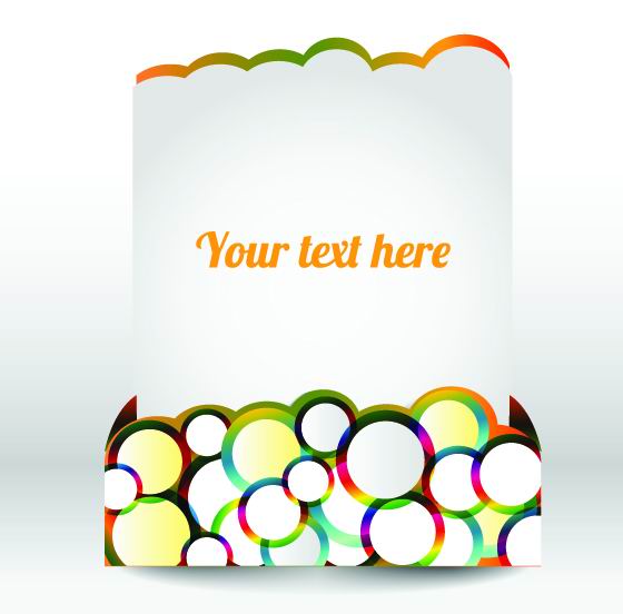 Cut-and-paste style text template vector material -3