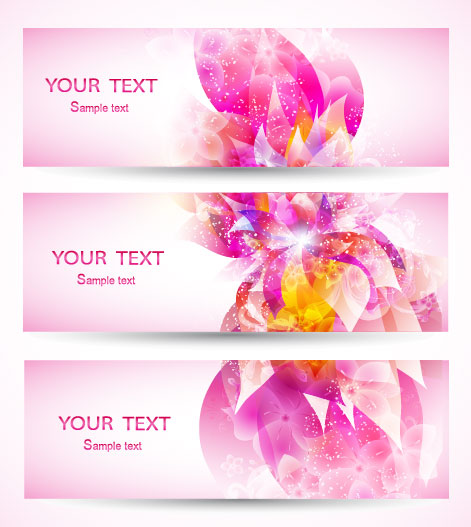 Colorful pattern banner 02 - vector material