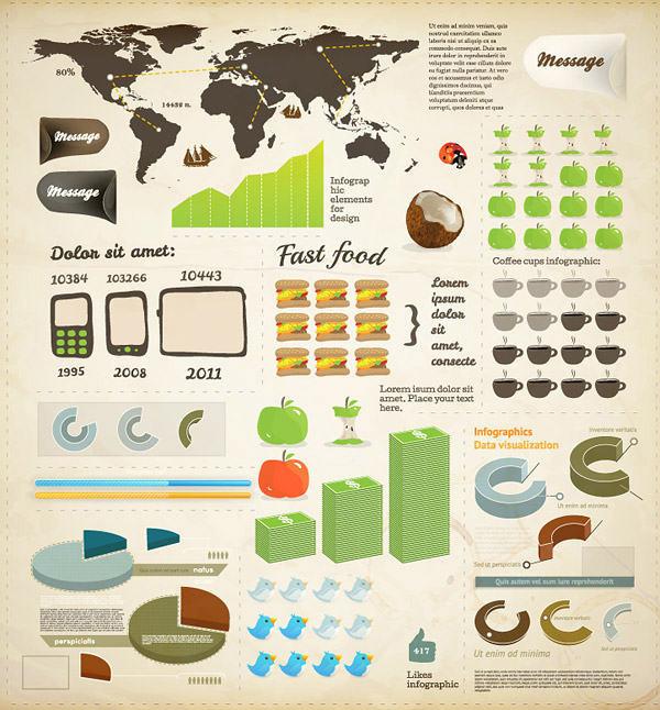 Graphical chart vector material -3