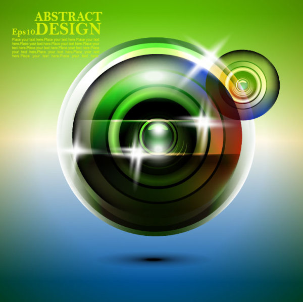 Dynamic flare background 04 - vector material