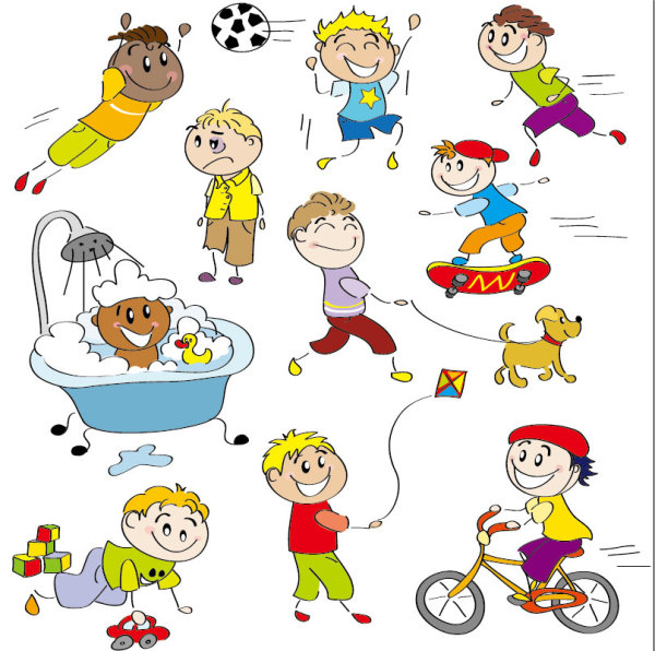 Lovely artwork illustrator 01 - vector material