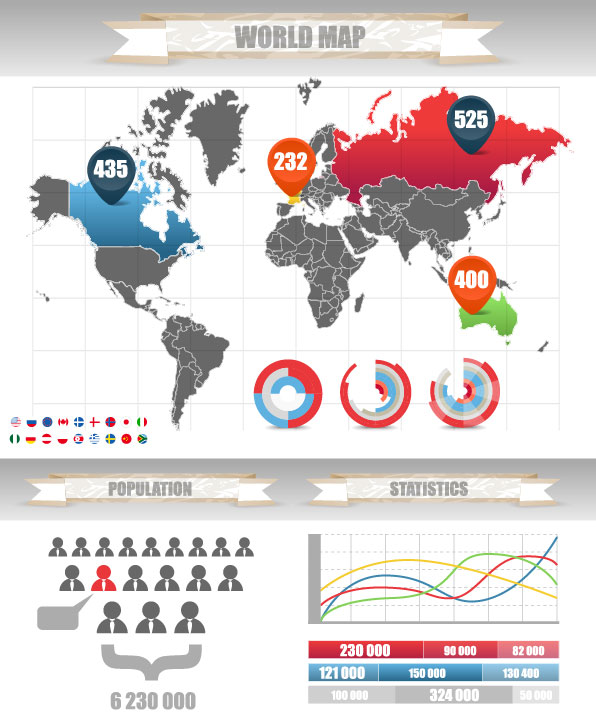 Graphical charts 04 - vector material