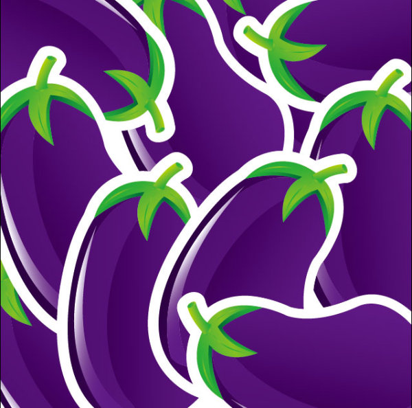 Cartoon vegetables background 01 - vector material