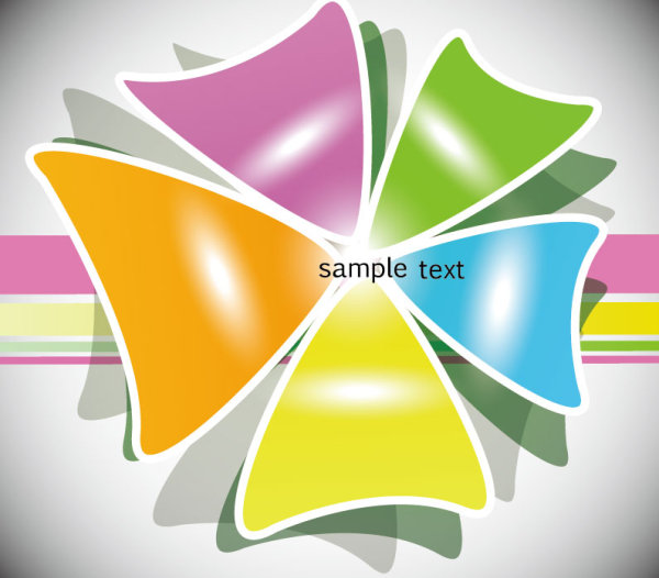 Colored stack of paper 01 - vector material