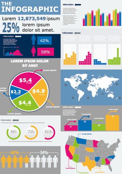 The graphic data report 01 - vector material 
