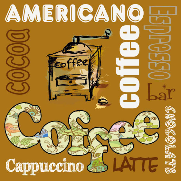 Creative Coffee illustrator 03 - vector material