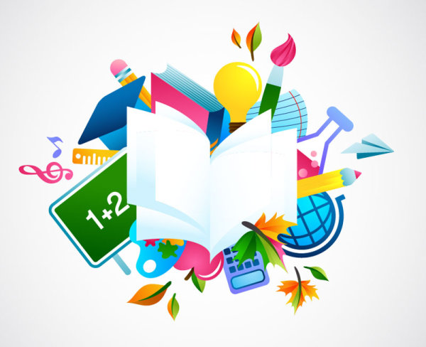Learning stationery 01 - vector material