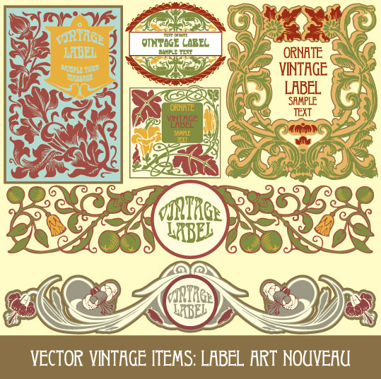 Exquisite floral stickers 02 - vector material