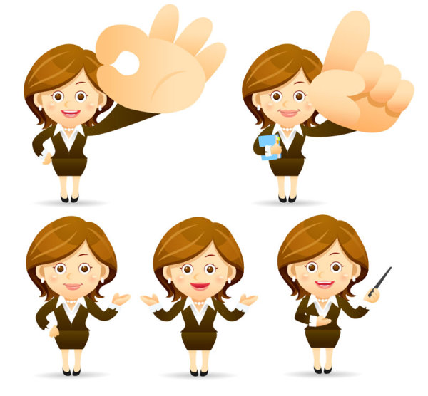 Cartoon characters 02 - vector material