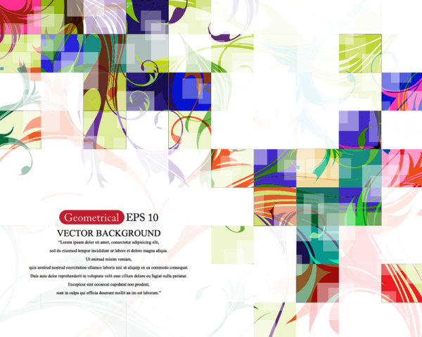 Beautiful abstract background 03 - vector material