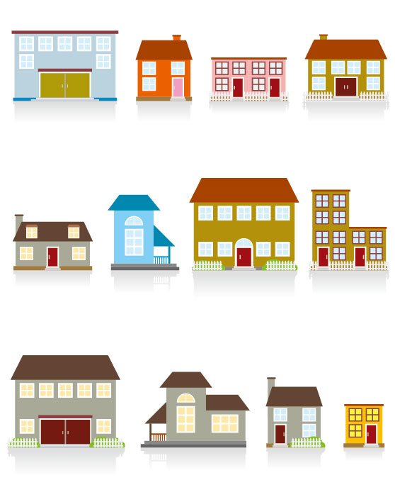 Cartoon House 01 - vector material