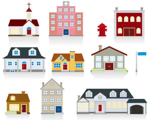 Cartoon House 03 - vector material