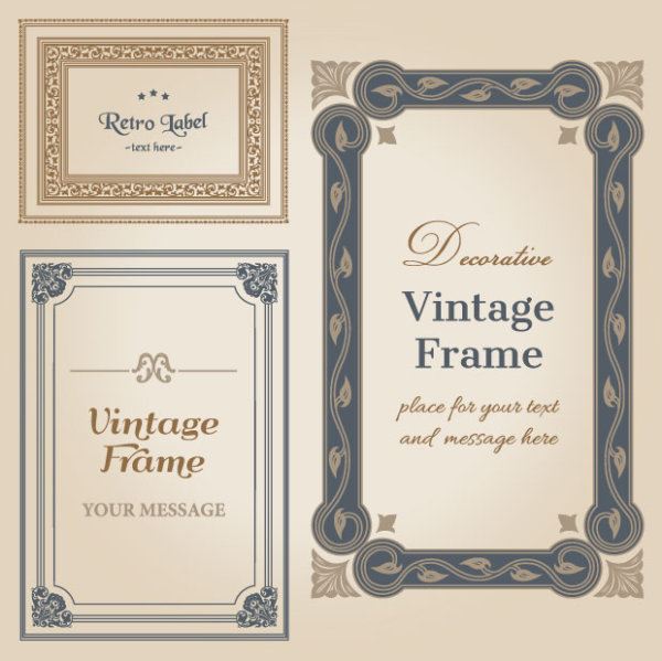 Classic pattern border 03 - vector material