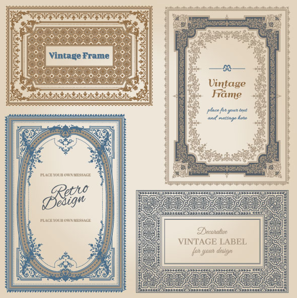 Classic pattern border 04 - vector material