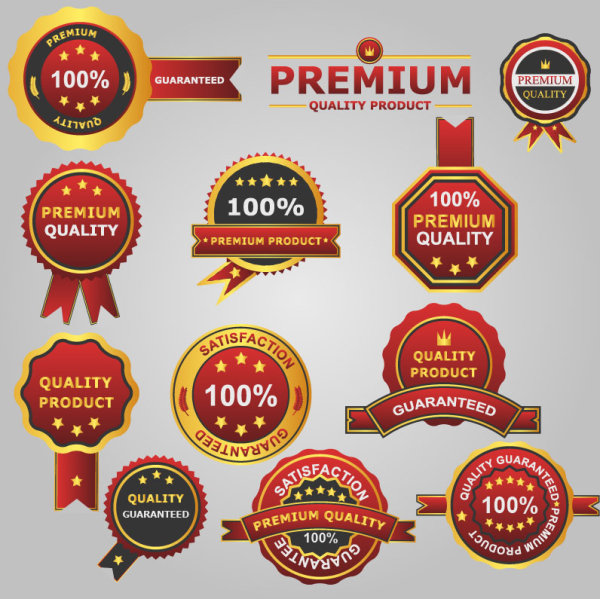 Classics label stickers 04 - vector material