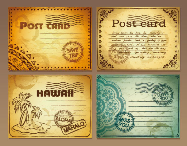 Creative Postcard 03 - vector material