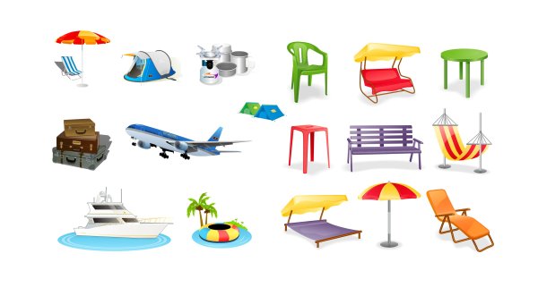 Life icons - vector material