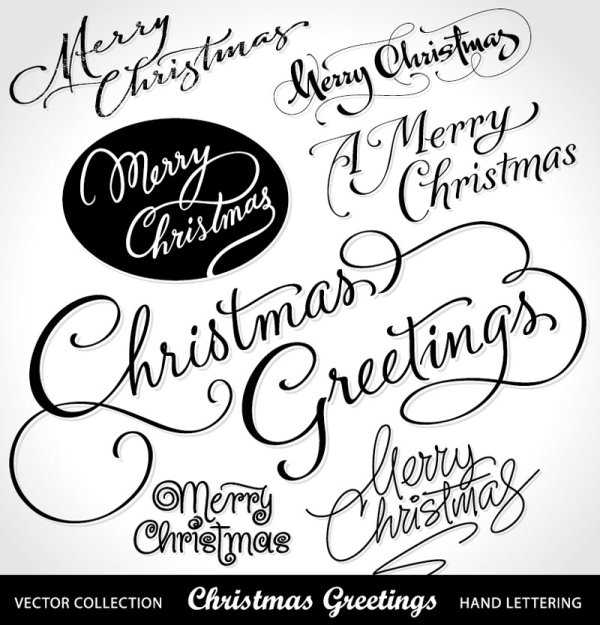 Handwritten English 01 - vector material