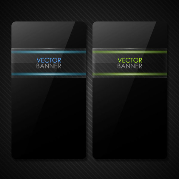 Black Cool banner 01 - vector material