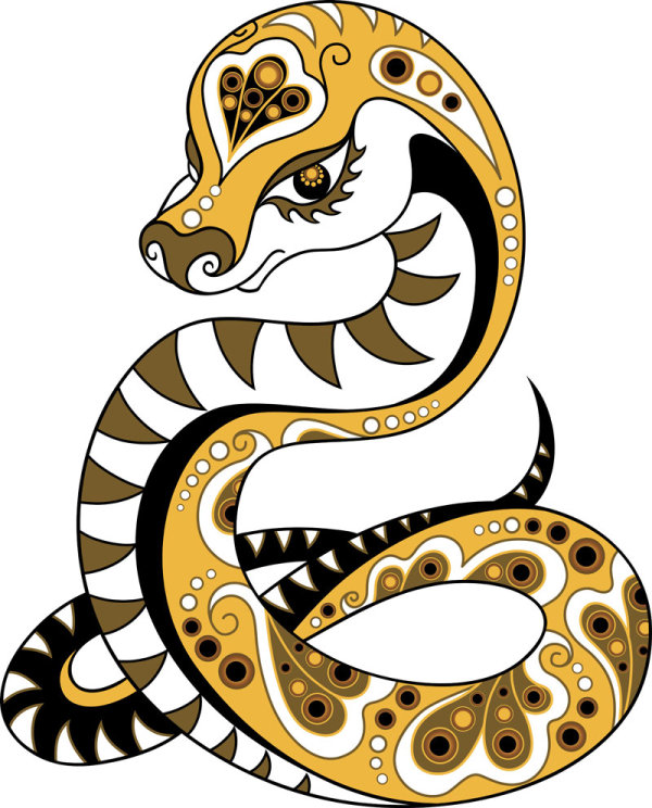 Snake pattern - vector elements